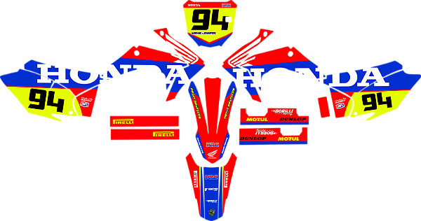KIT ADESIVOS GRAFICOS CRF230 2015 MOTOCROSS Original